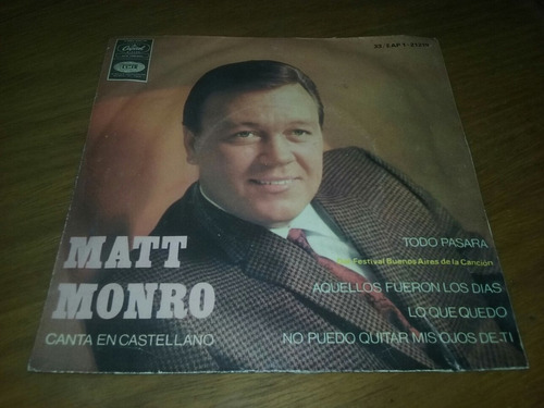 Matt Monro Canta En Castellano Vinilo Simple 