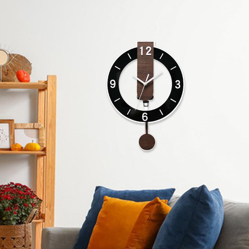 Relógio De Parede Com Pêndulo, Decoração Para Preto