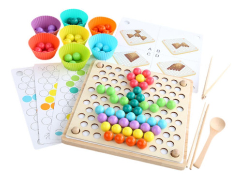 Juego De Mesa De Boads De Madera Educación Temprana 3 En 1