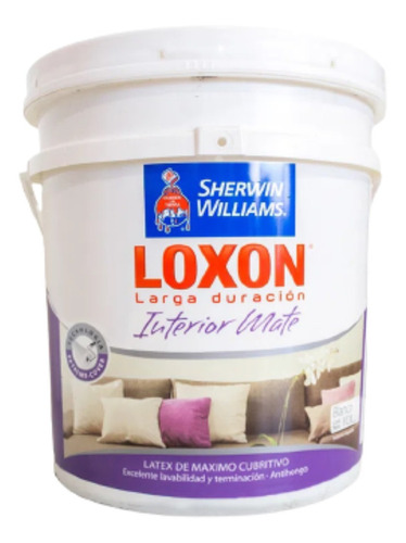 Pintura Latex Interior Loxon Larga Duración Mate X 10 Lts