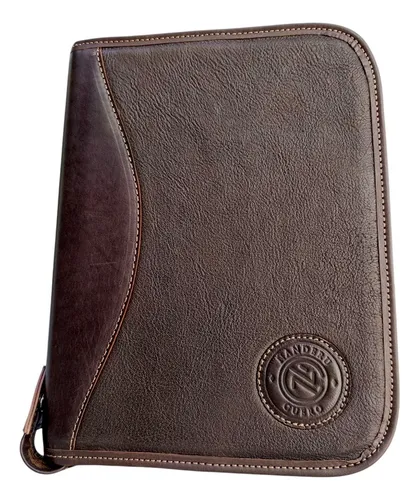 Carpeta A4cuero Vacuno Escritorio Ñanderu Tablet Netbook