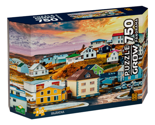 Quebra Cabeça Encaixe 750 Pintura Panorama Islândia Puzzle