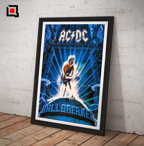 Cuadro Ac/dc Lamina Poster Vidrio 1996 Ballbreaker Acdc Rock