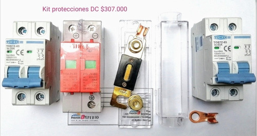 Kit Protecciones Sist Solar Fotovoltaico Breaker Diferencial