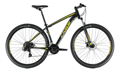 Bicicleta Oggi 29 Hacker Sport Preto/amarelo/dourado 2021