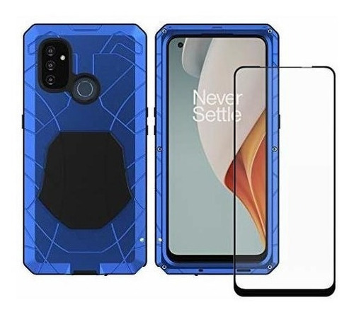 Funda Para Oneplus Nord N100 5g Carcasa Metal Azul Silicona 