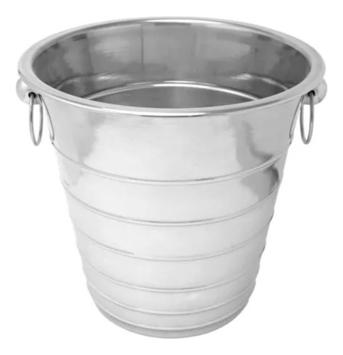 Champañera O Hielera Para Enfriar Botellas Color Plateado