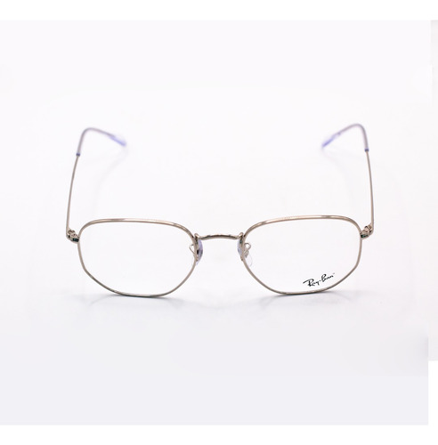 Lentes Ópticos Ray-ban Hexagonal Plateado Sin Graduar