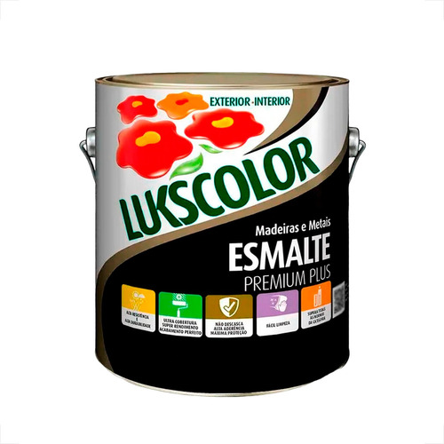 Tinta Esmalte Lukscolor Alto Brilho 3600ml Laranja