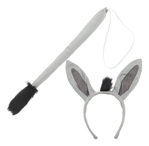 Conjunto De Disfraz De Burro Animal Diadema Con Orejas De
