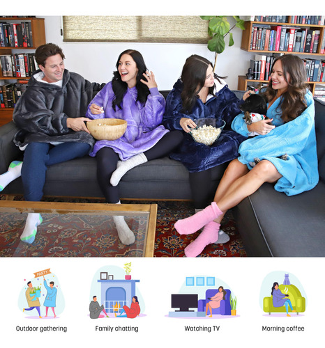 Manta Con Capucha Wearable Catalonia, Sudadera Con Capucha