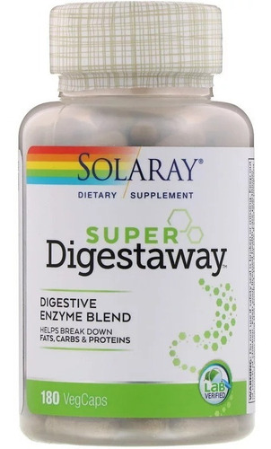 Super Digestaway Enzimas Digestivas 180 Vegcaps Solaray Eua