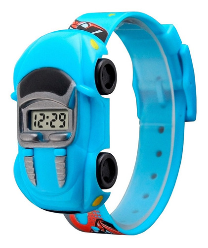 Reloj Niños Skmei 1241 Digital Infantil Auto Silicona Color de la malla Azul claro