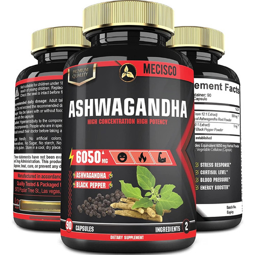 Ashwagandha 6000mg X Dosis 90caps-ginseng -stress-energia