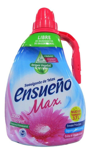 Suavizante De Telas Ensueño Max Frescura Primaveral 3.7 Lt