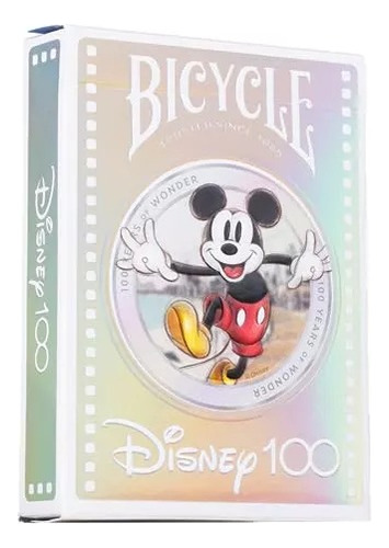 Bicycle Poker Disney 100 Años Mickey Mouse Baraja Metalizada