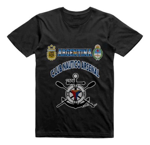 Remera Infantil Negra Club Nautico El Quilla Santa Fe