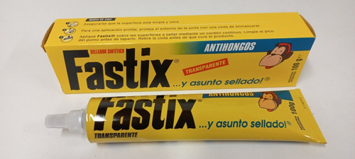 Imagen 4 de 8 de Sellador Sintetico Fastix Antihongos Transparente De 100 Grs