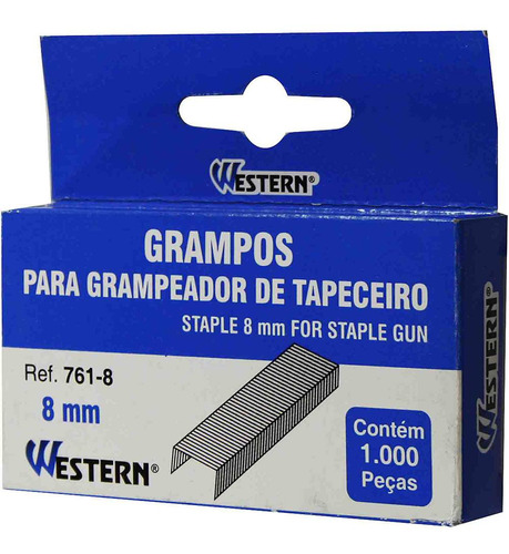 Grampos Para Grampeador De Tapeceiro 8mm - Western