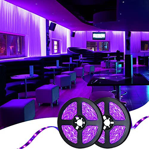 Tira De Luces Negras Led, Kit De 50ft/15m No Impermeabl...
