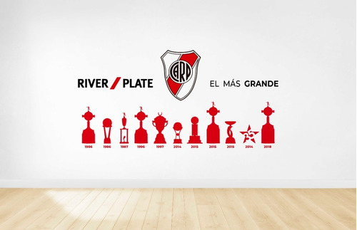 Imagen 1 de 3 de Vinilo Decorativo River Plate Copas