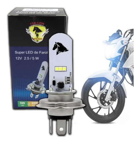 Lampada Farol Led Moto Todos Modelos H4 Leia A Descrição