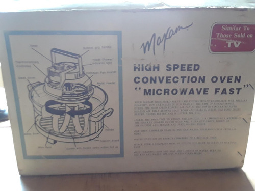 Microwave Fast .electric Convection Oven. Maxam Ref.50