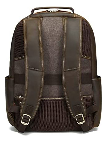 Taertii Mochila De Cuero Genuino De Grano Completo Para Homb