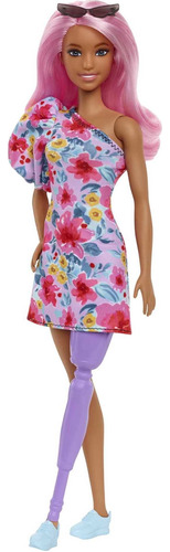 Muñeca Barbie Fashionistas #189 Con Vestido Floral Con Piern