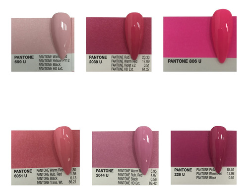 Kit 6 Esmaltes Em Gel Cor Festa 7.5ml Chic & Fun Esmalte Gel