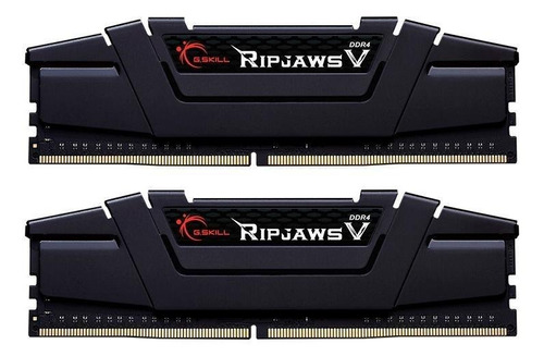 Memoria RAM Ripjaws V gamer color negro 16GB 2 G.Skill F4-3200C16D-16GVKB
