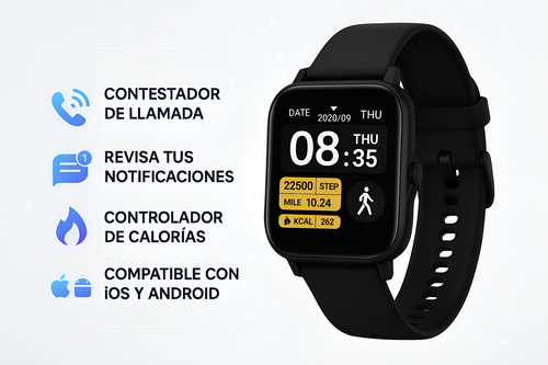 Smartwatch Reloj Inteligente Compatible Con iPhone Y Android