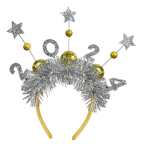 Diadema De Año Nuevo Con Purpurina Y Decoración De
