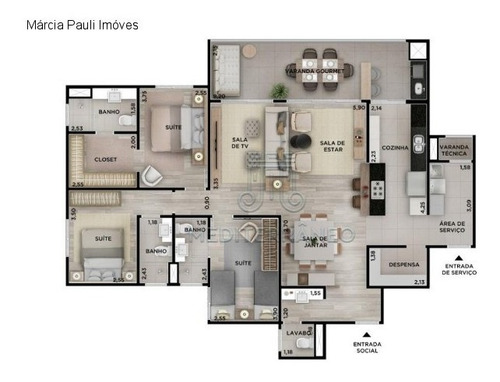 Imagem 7 de 7 de Apartamento A Venda No Condomínio Terraço Vila Bela - Vila Das Hortencias - Jundiaí/sp. - Ap06573 - 69980948