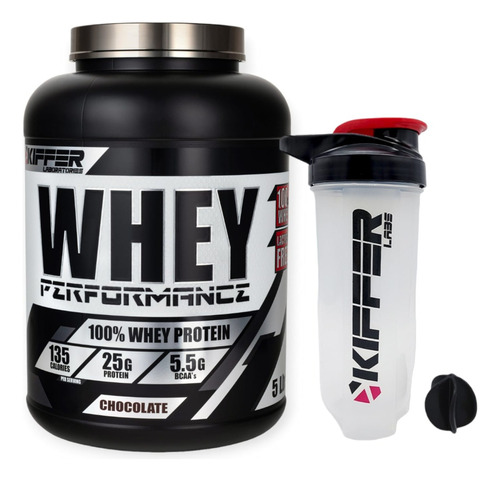 Pack Proteina Whey Perfomance 5libras + Shaker  Kiffer