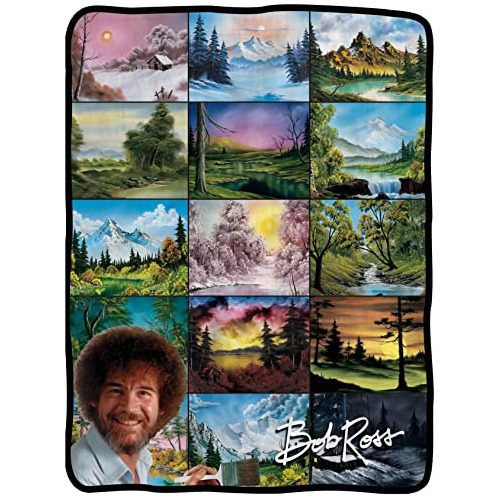 Manta De Franela Collage De Imágenes De Bob Ross, 46  ...