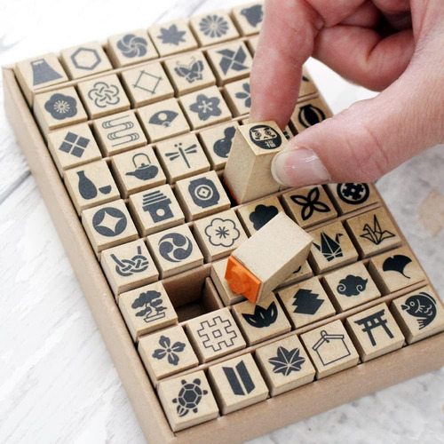 Juego De 54 Sellos De Goma De Madera, Diseño Japonés ...