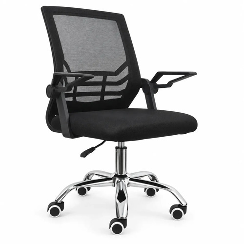 Cadeira Escritório Mesh Ergonômica Giratória Preta