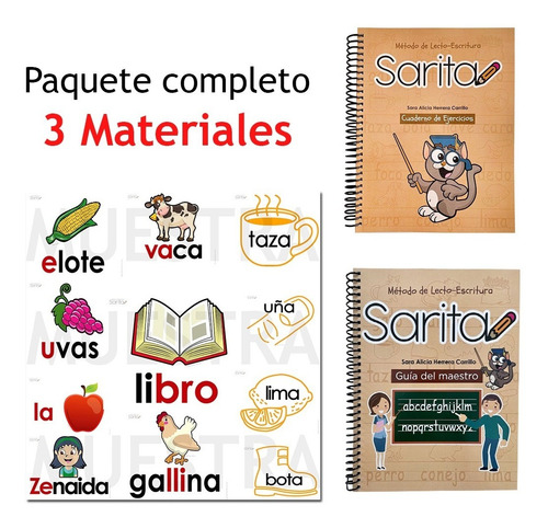 Imagen 1 de 8 de Método Sarita Paquete Con 3 Piezas