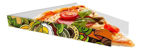 Caixa Suporte Embalagem Para Fatia De Pizza Verde 500un
