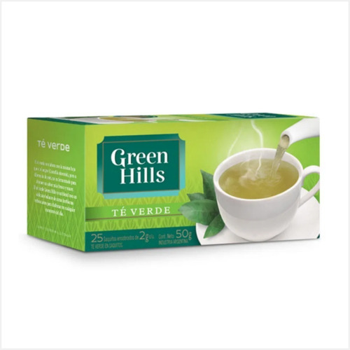 Te Verde Green Hills 25 Saquitos 2g C/u Classic Infusiones 