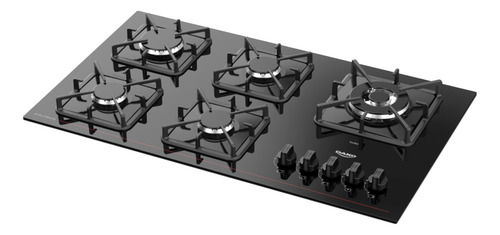 Cooktop 5 Bocas Mesa De Vidro A Gás Dako Diplomata Bivolt