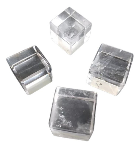 Cubo Cuarzo Natural Sólido Platónico Geometría 7.3 Gr. Reiki