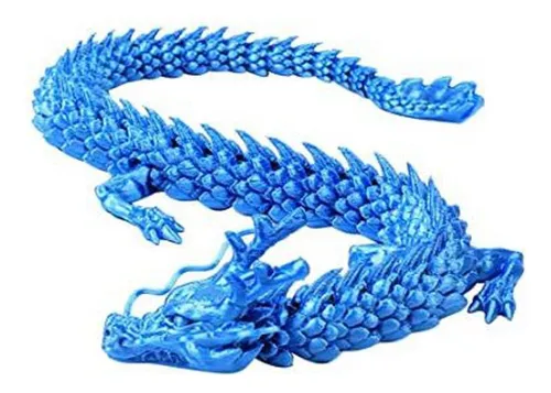 TaimeiMao Dragón Impreso En 3D Con Articulaciones Móviles – Figura De Cristal De 29 Cm – Decoración Para Hogar, Oficina Y Coche – Regalo Creativo