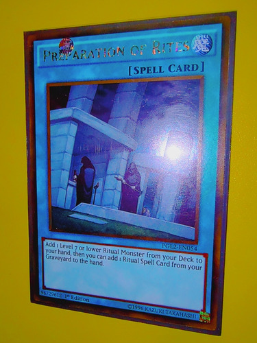 Yugioh! Preparation Of Rites Gold Rare Pgl2-en054 1st