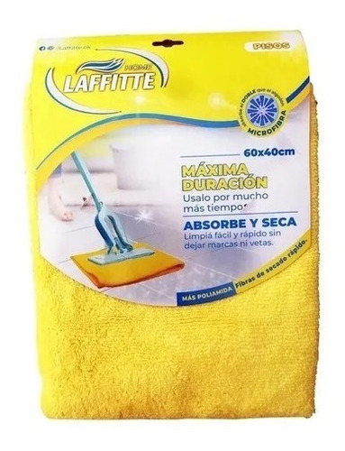 Microfibra Trapo Paño Laffitte Home Pisos 60x40 - En Xero 