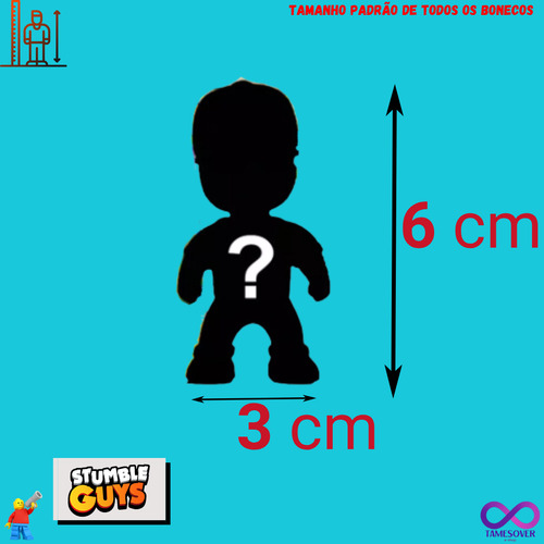 Stumble Guys Melhor Jogo 3 Bonecos E 9 Cards Blind Bag Full