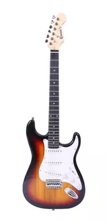 Guitarra Elétrica Queen's 6 Cordas Stratocaster Cor Sumburst Material Do Diapasão Madeira De Lei