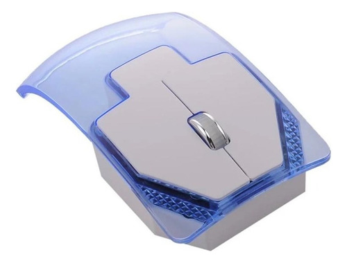 Mouse Ratón Transparente 2.4ghz Inalámbrico Óptico Juego Color Azul