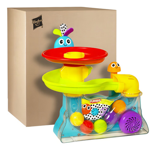 Brinquedo Playskool Busy Ball Popper com 5 bolas para crianças Color Multi